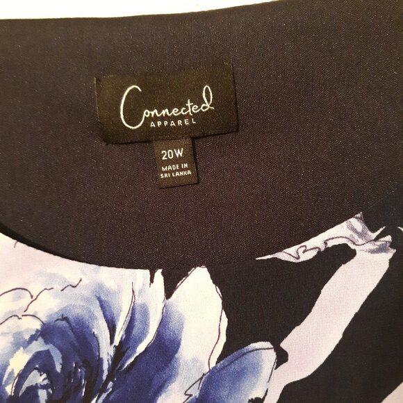 NWOT Connected Apparel Plus Knee Lenght Dress Size 20W - Picture 4 of 6